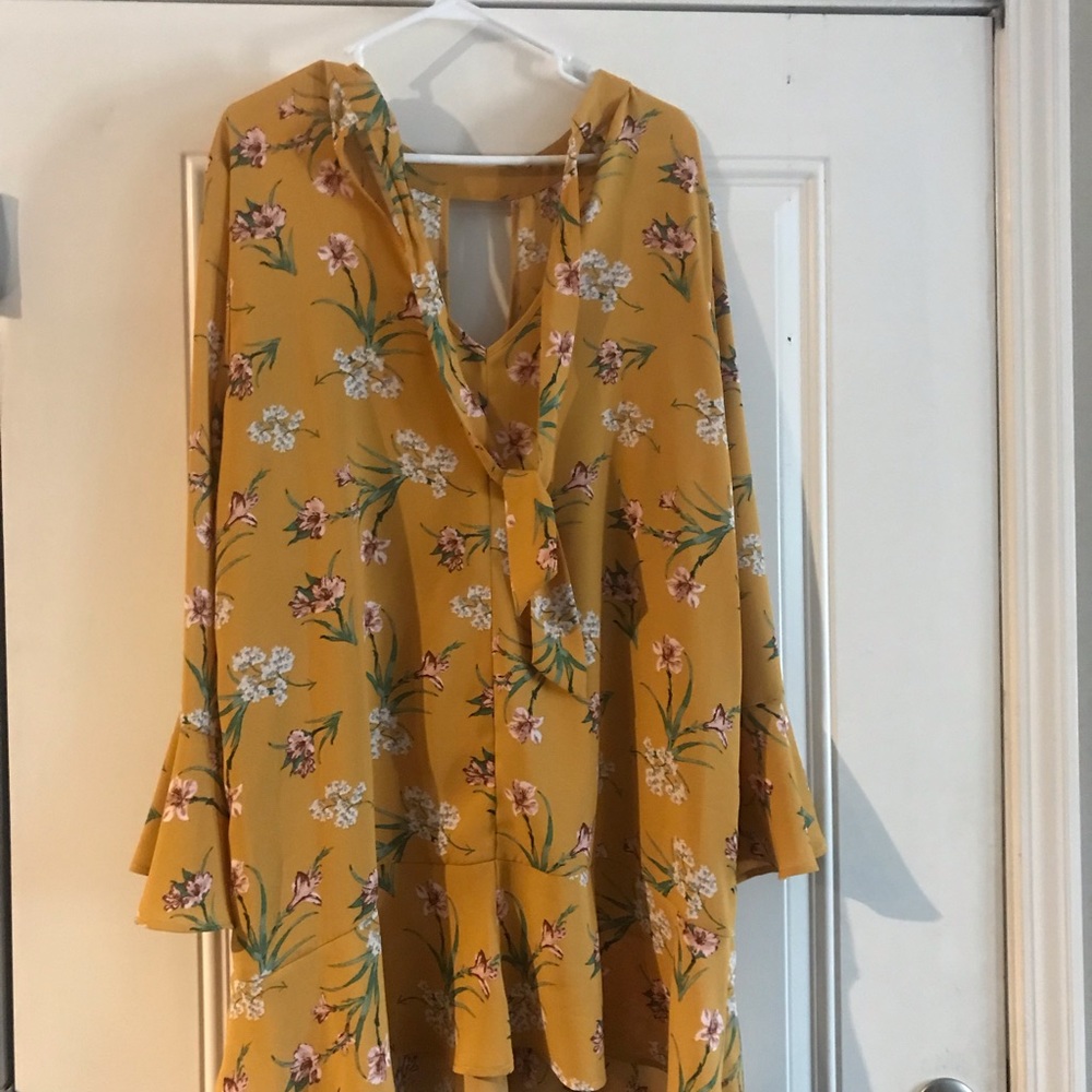 Yellow mini dress